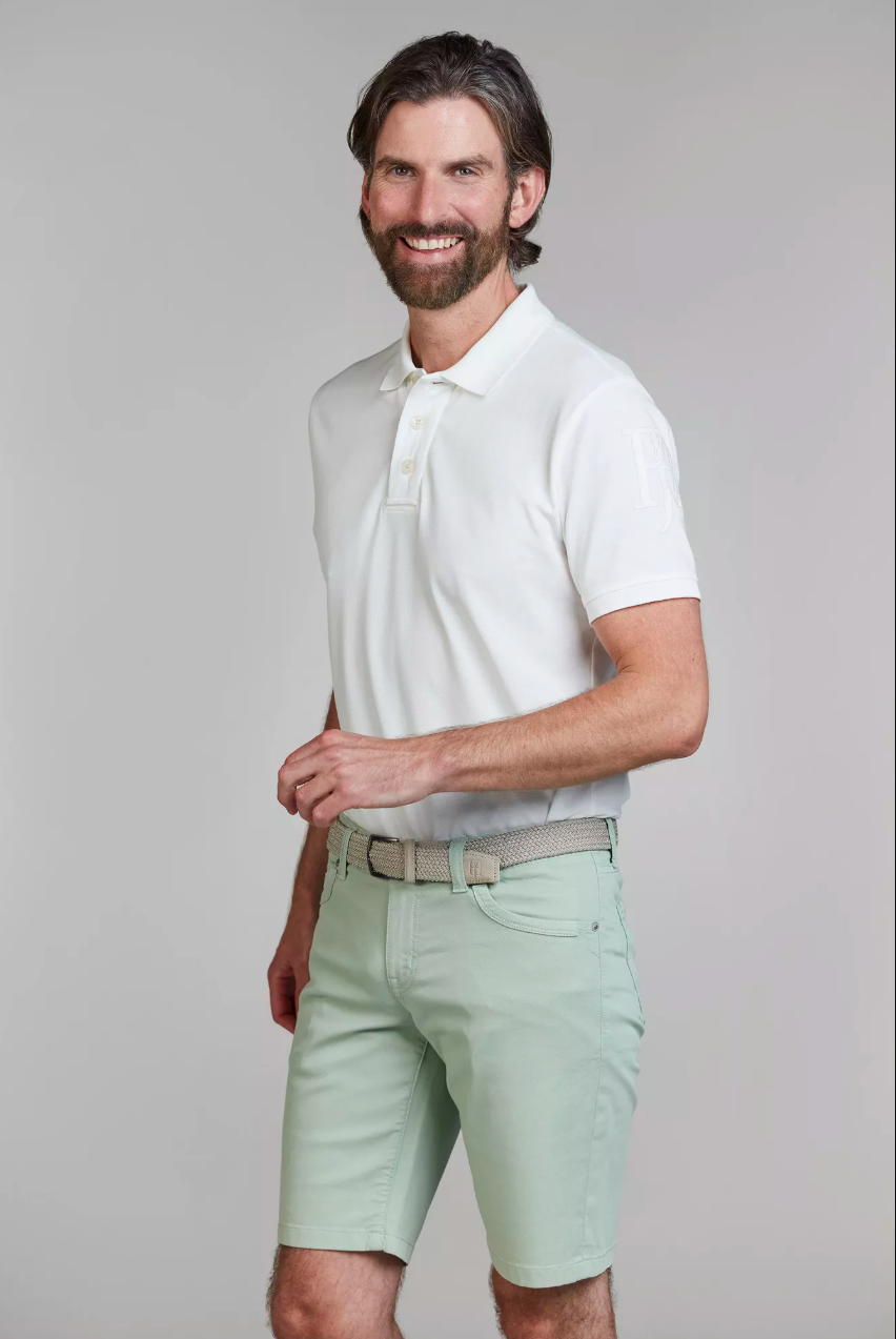 5-PKT Pan Oxford Shorts Light Green