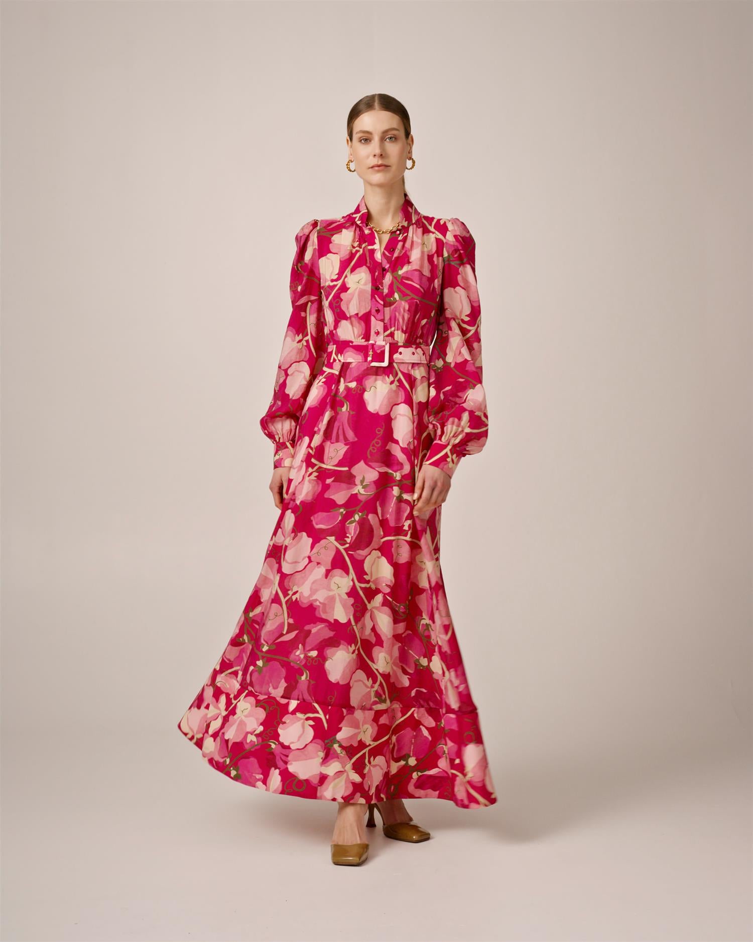 Viscose Belt Dress Amour