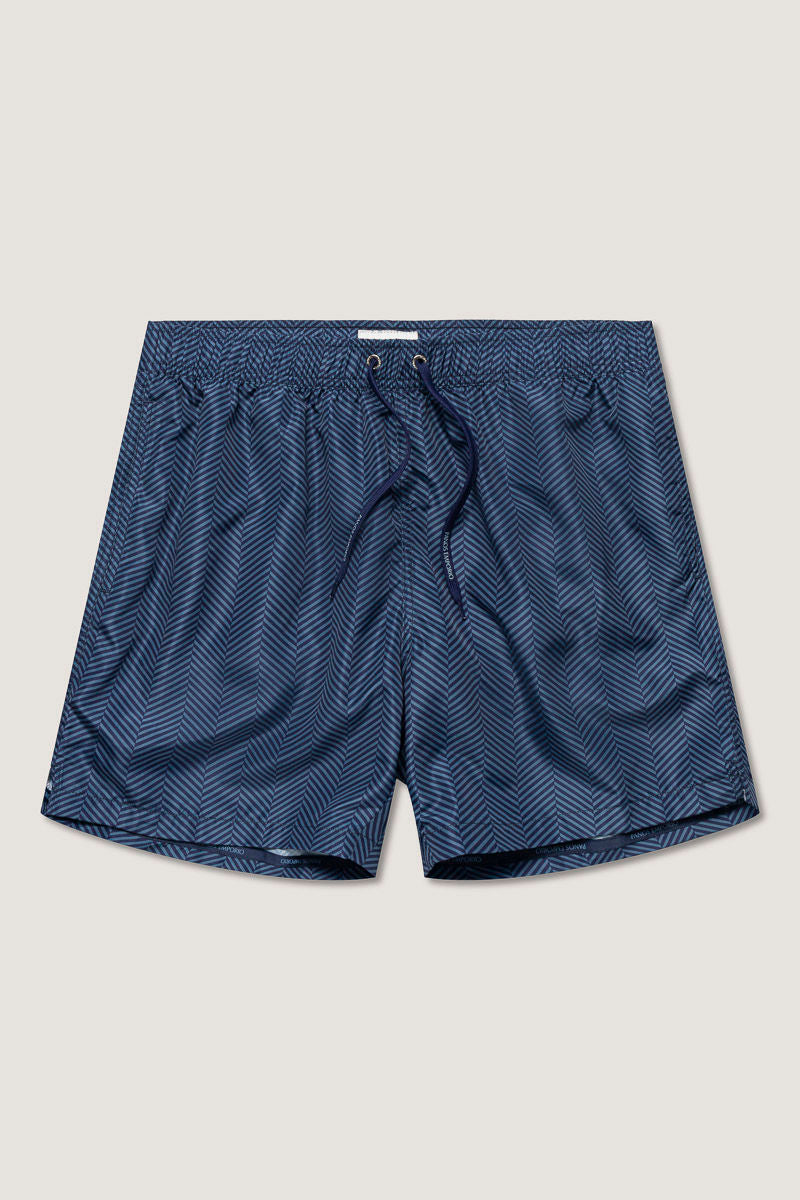 Luxe Swimshort Herringbone Dark Blue