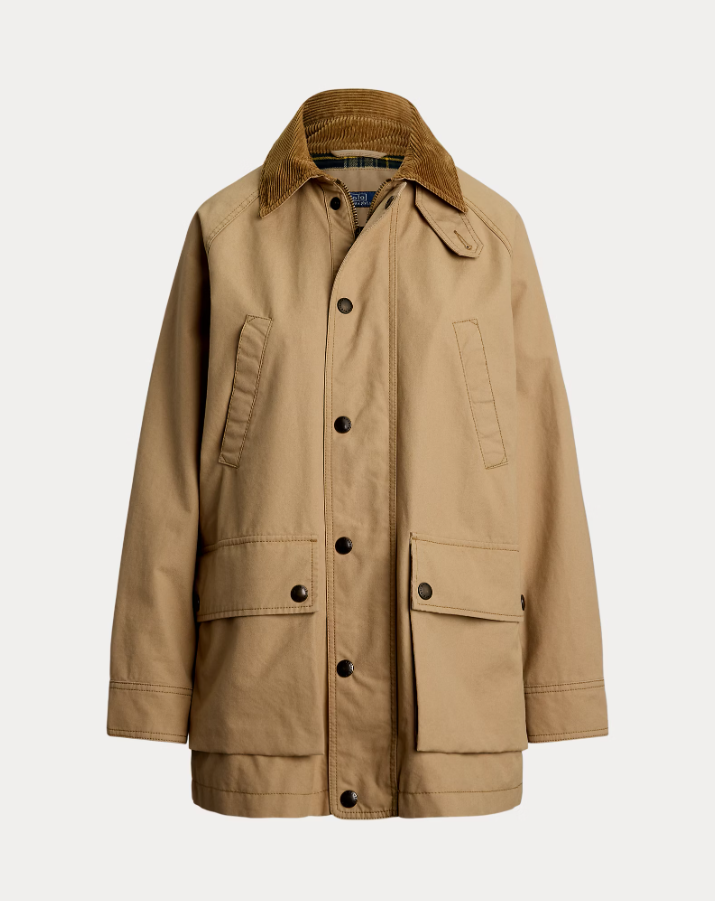Cotton Utility Jacket Vintage Khaki