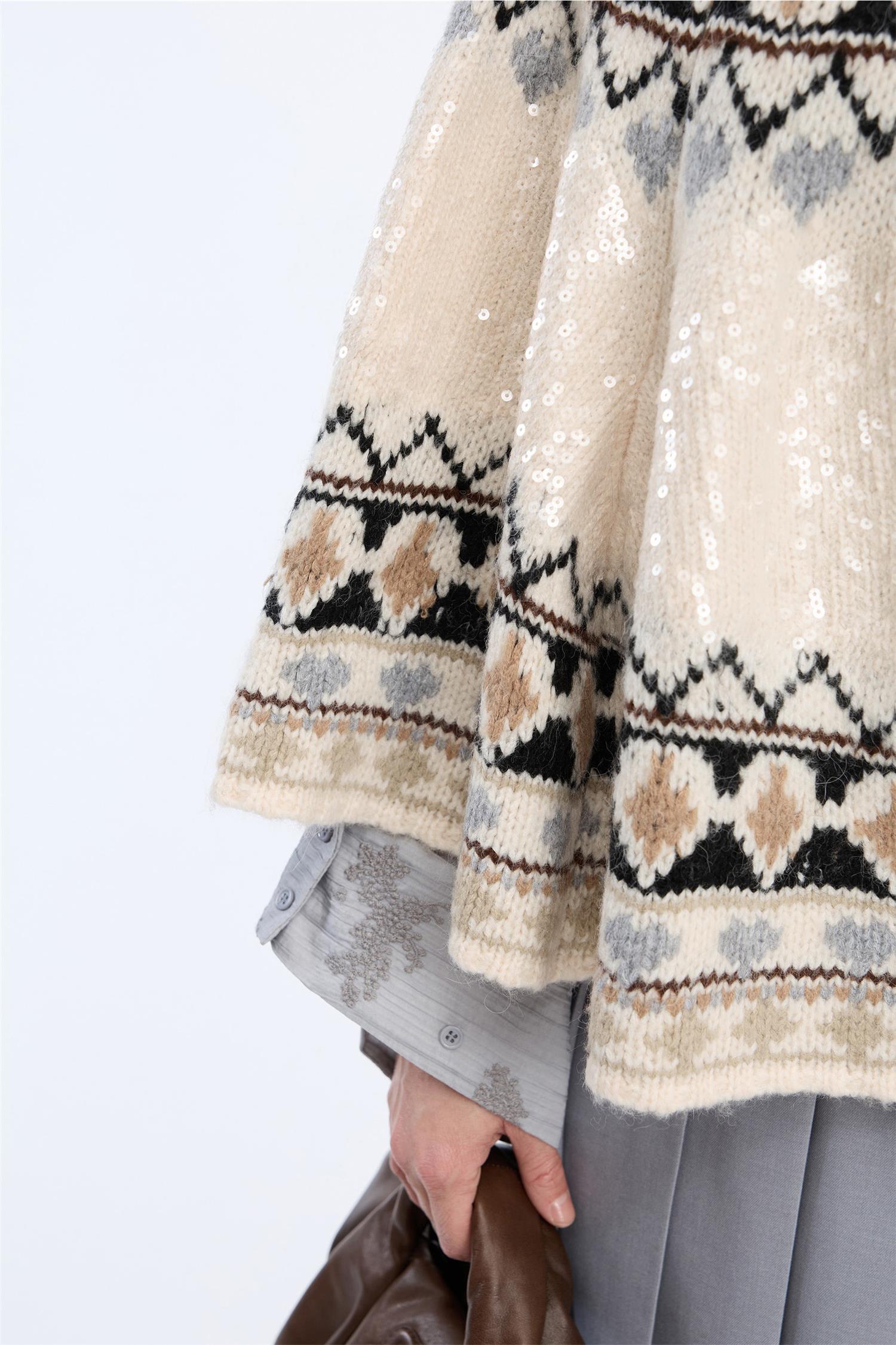 Verst Poncho Mix Creme