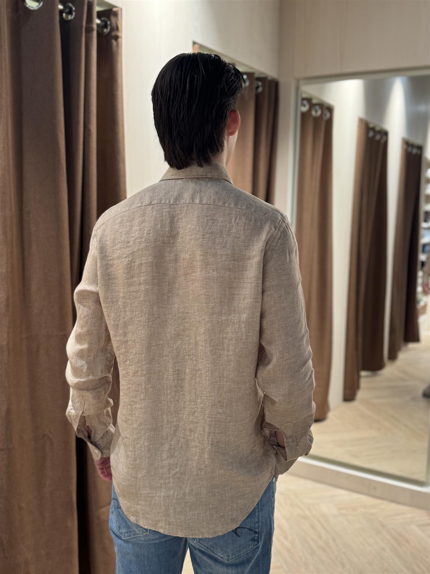 Linen Shirt 3106 Khaki