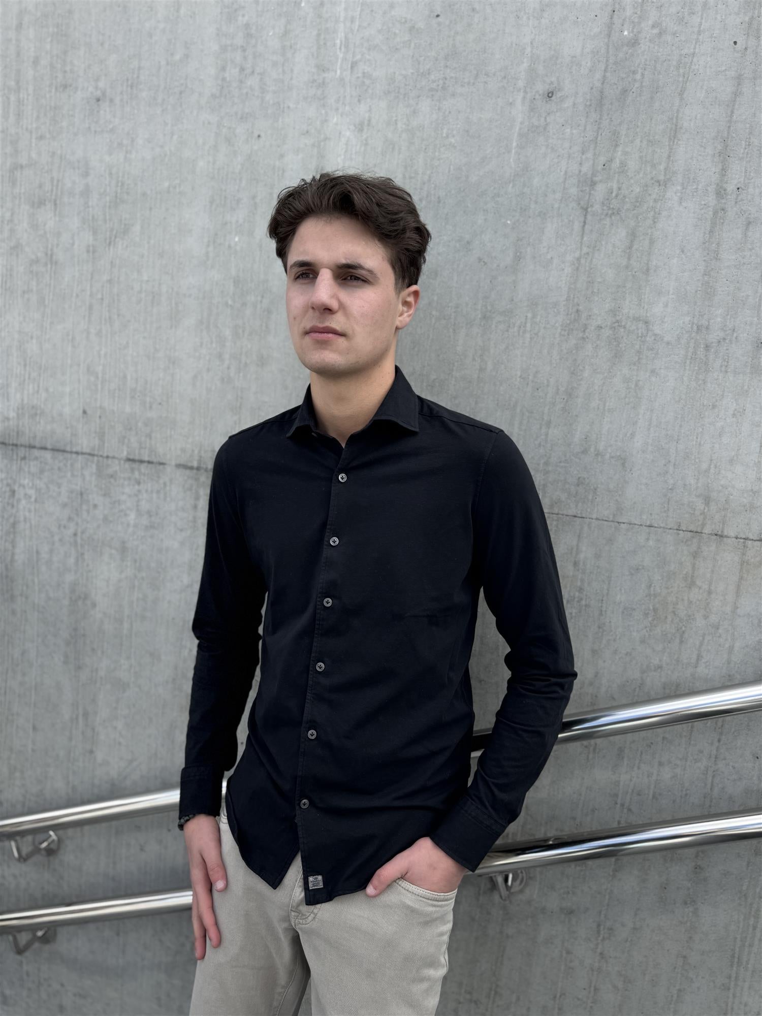 Jersey Shirt J116 Black