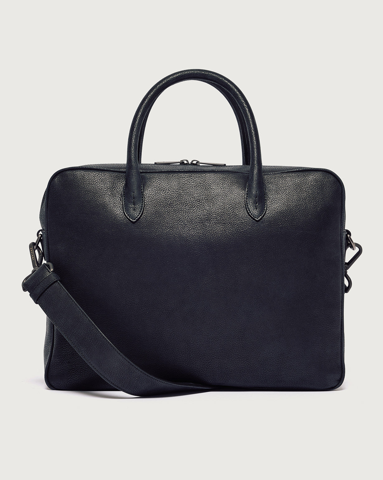 Jones Chevrette leather briefcase Black