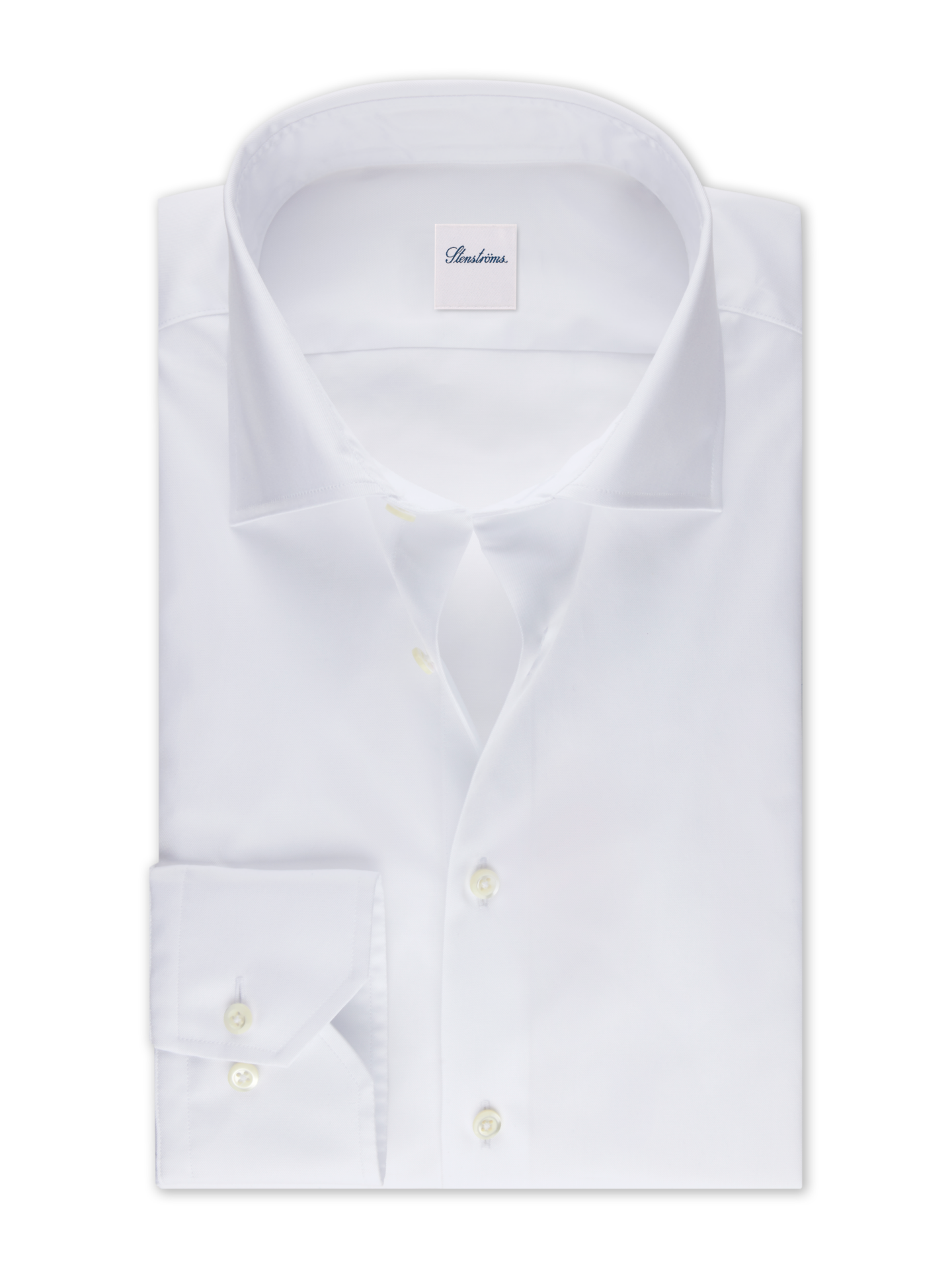White Slimline Twill Shirt, XL-Sleeves