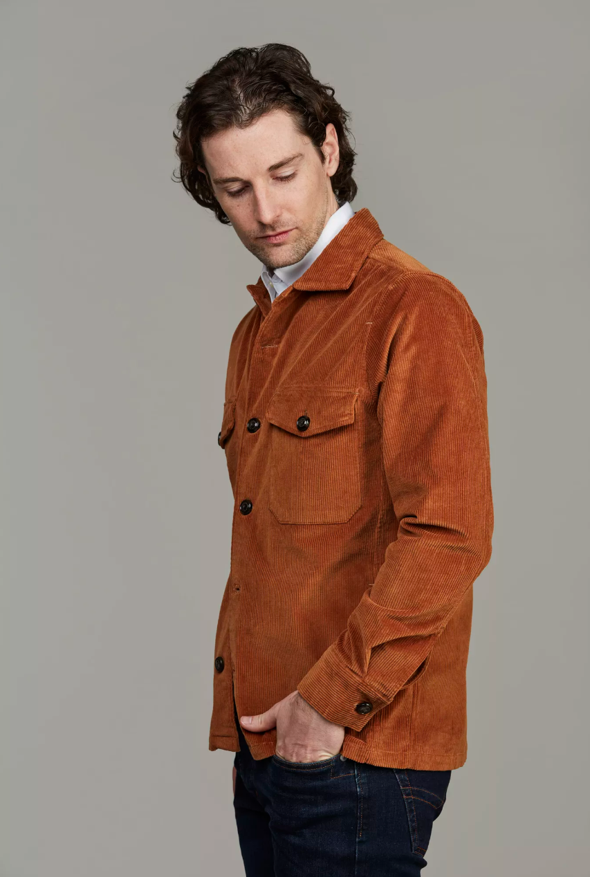 Corduroy Overshirt Soft Orange