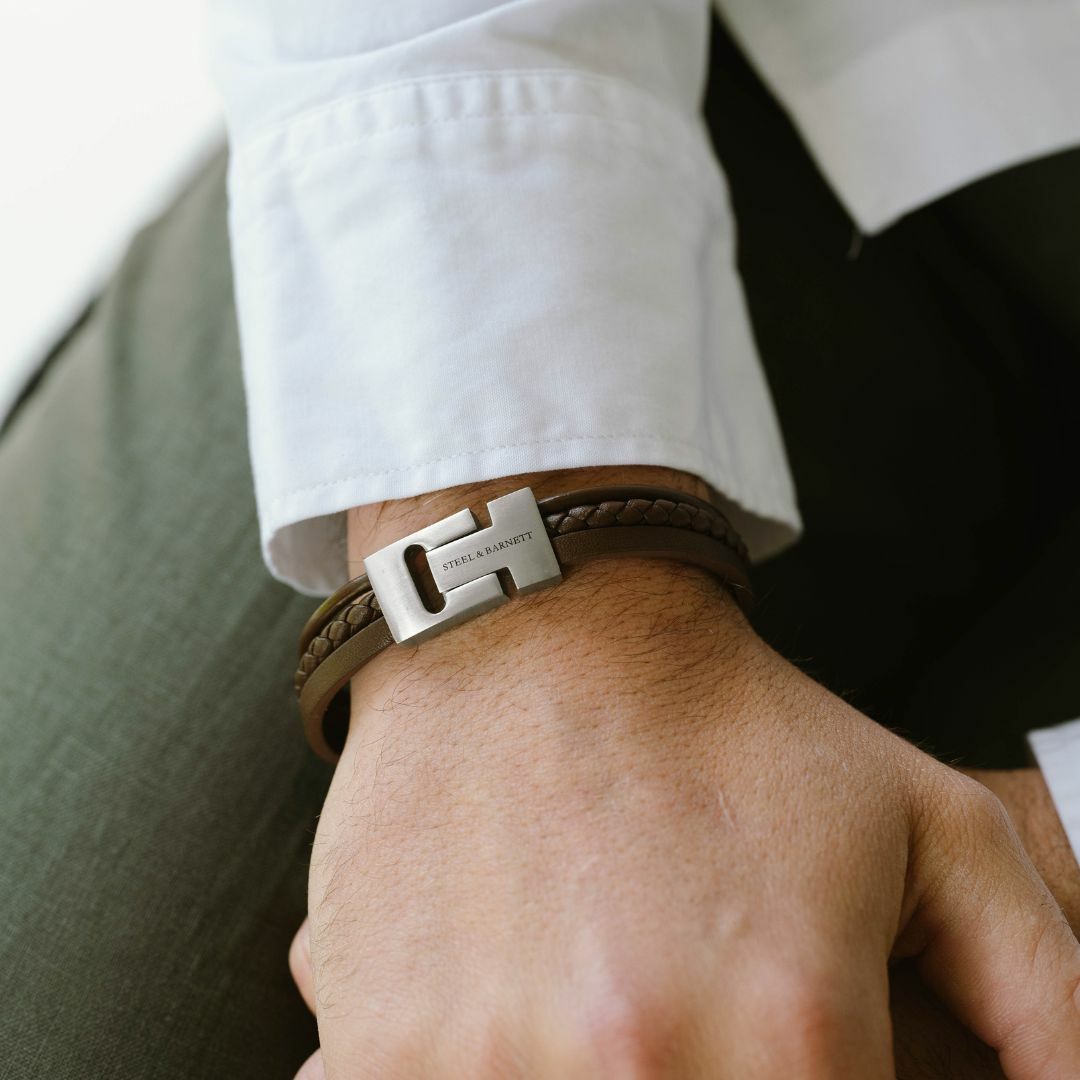 Leather Bracelet Casual Cole Brown