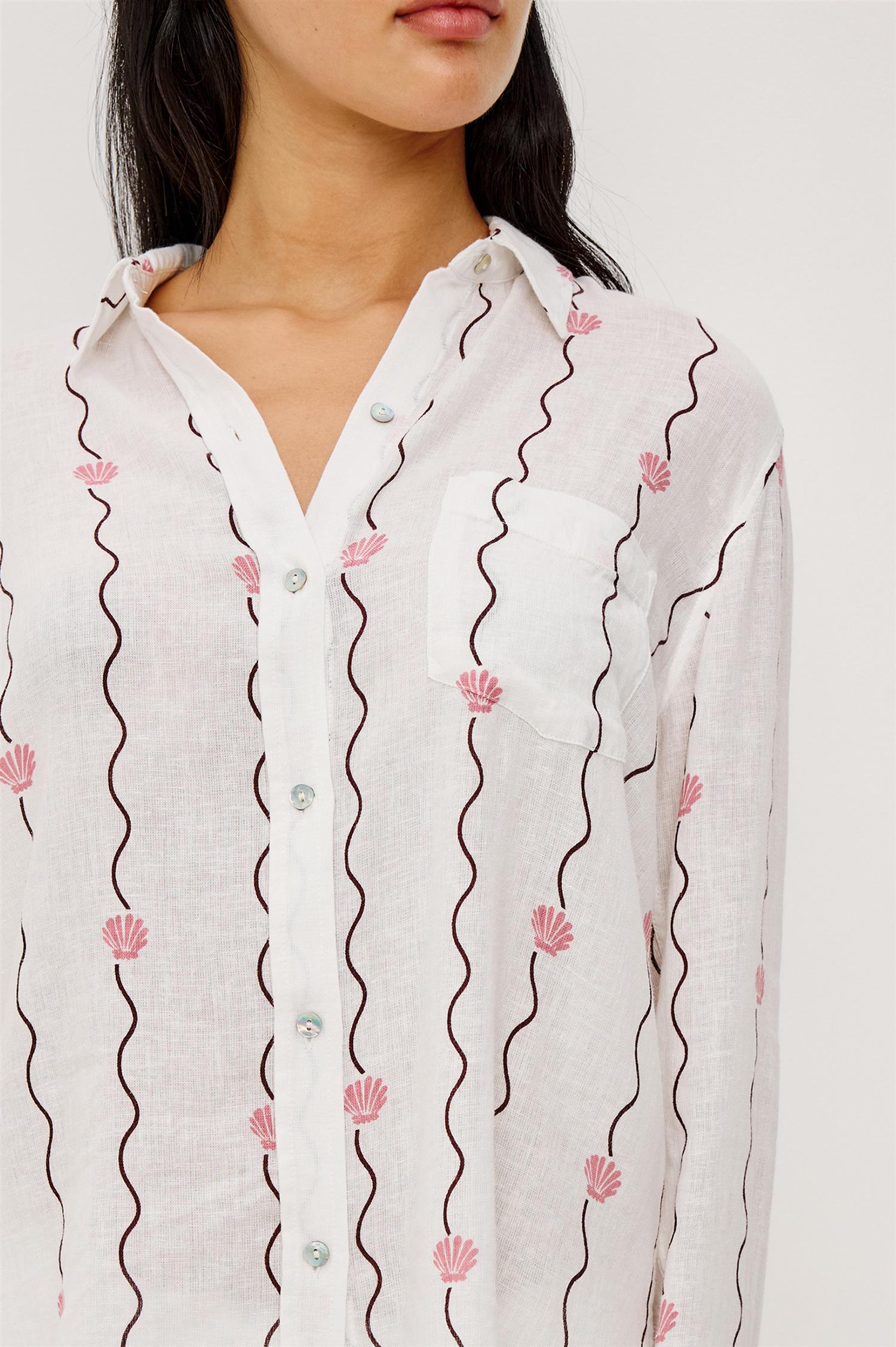 Charli Shirt Striped Seashells