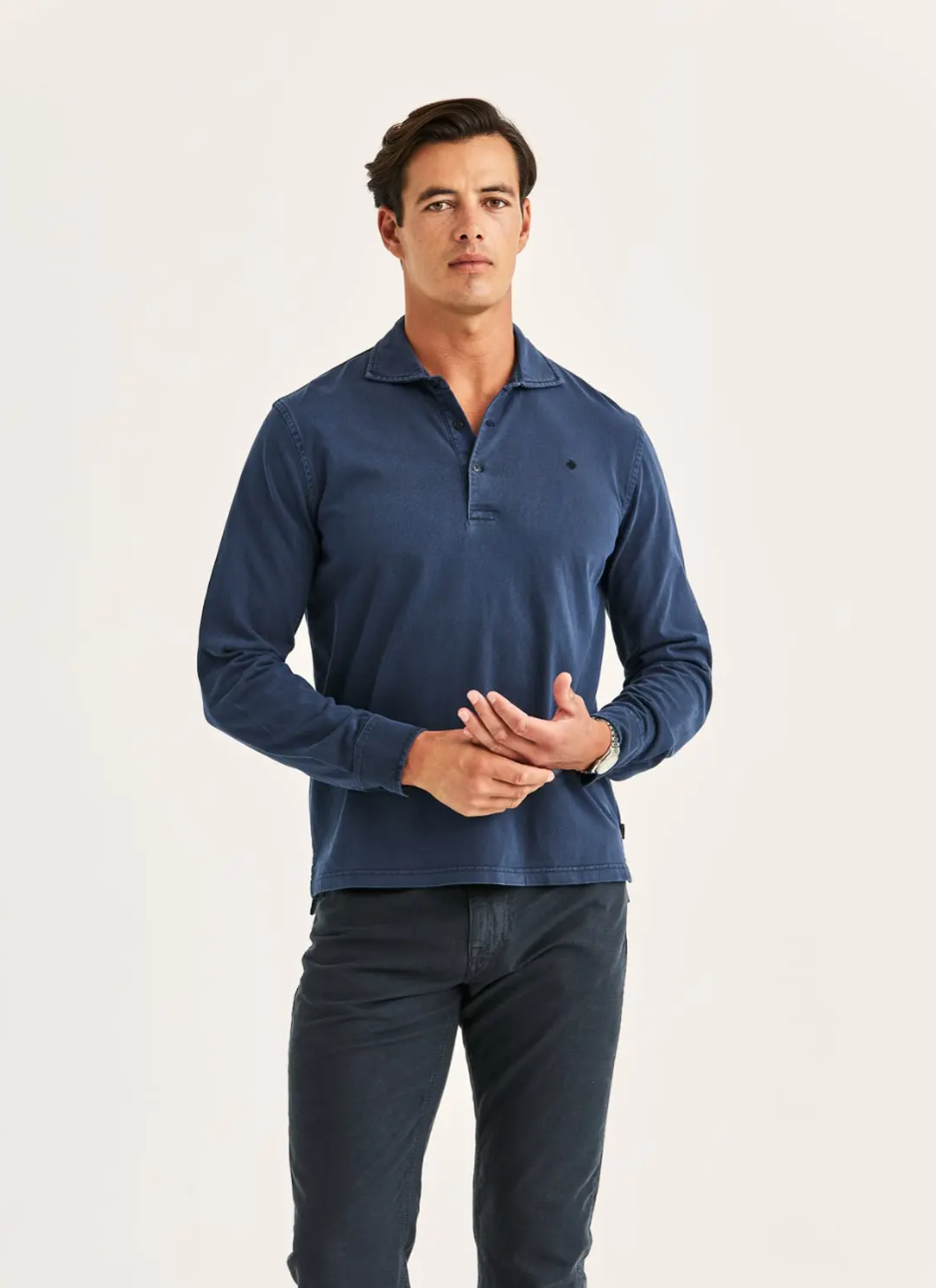 Harland LS Polo Shirt Navy