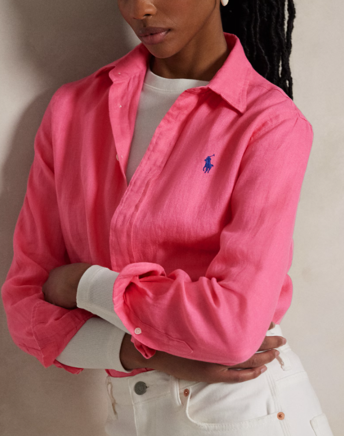 CLASSIC FIT LINEN SHIRT-HT FUSCHIA