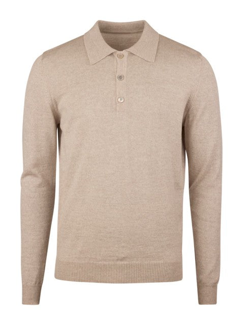 Sweater Knitted Polo Shirt Merino Wool