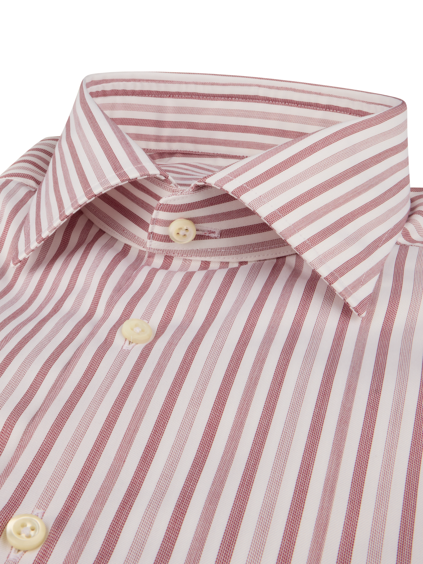 Red Striped Twill Regular Shirt