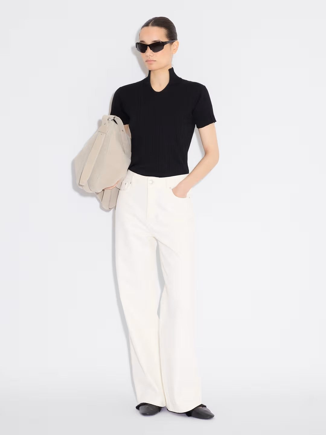 W Wide Jeans Ecru