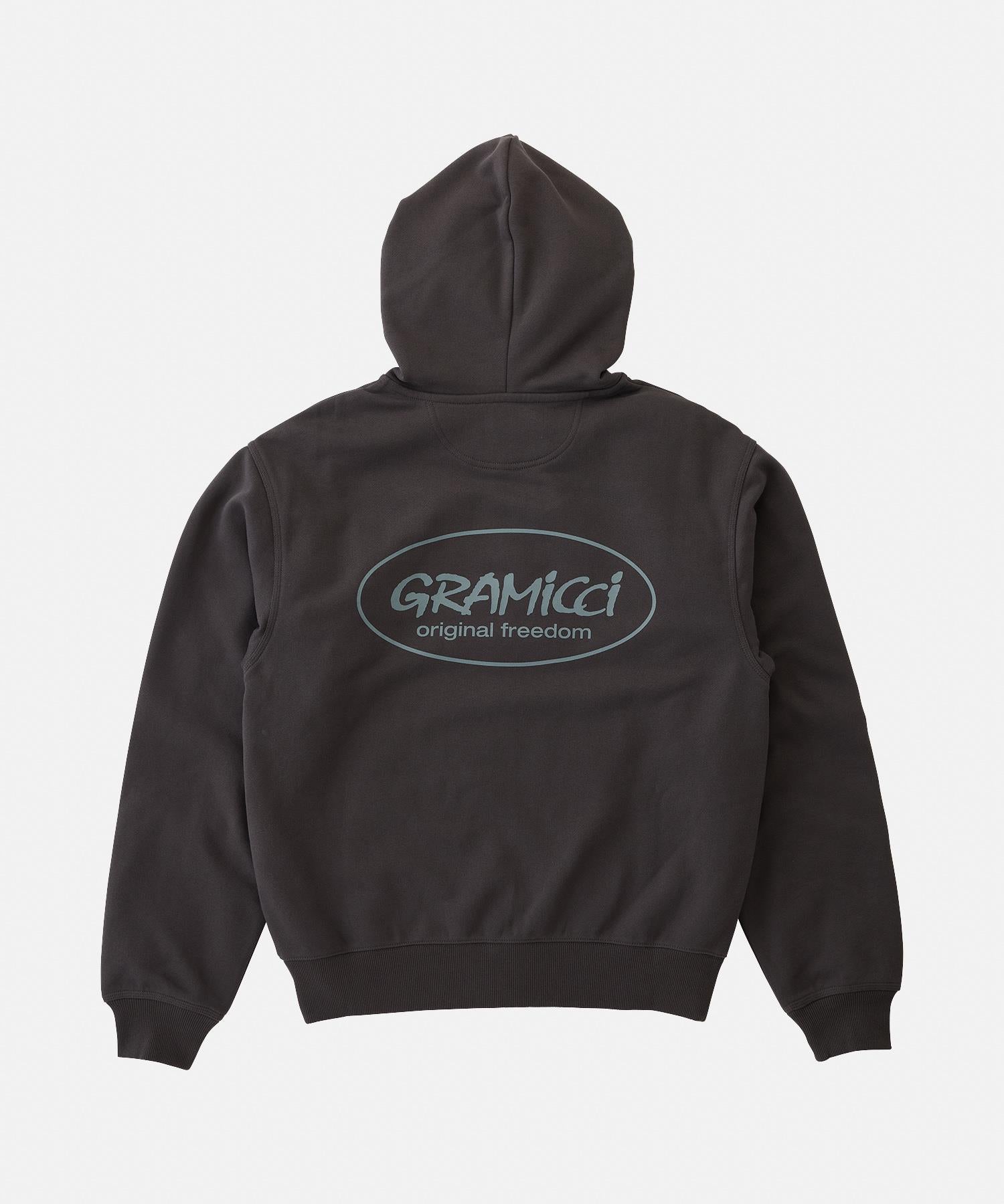 Orginal Freedom Zip Hooded Sweatshirt Deep Brown