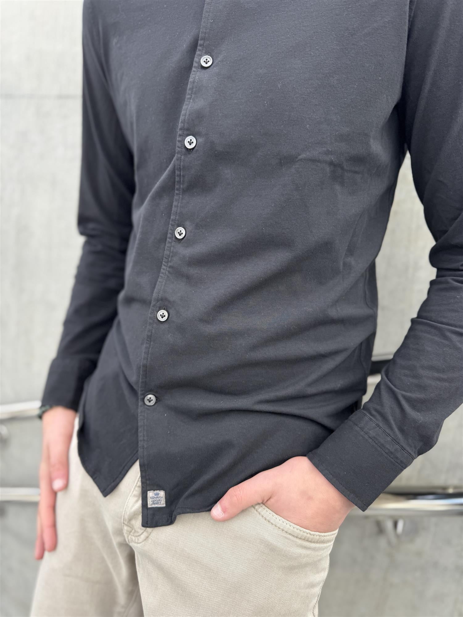 Jersey Shirt J116 Black