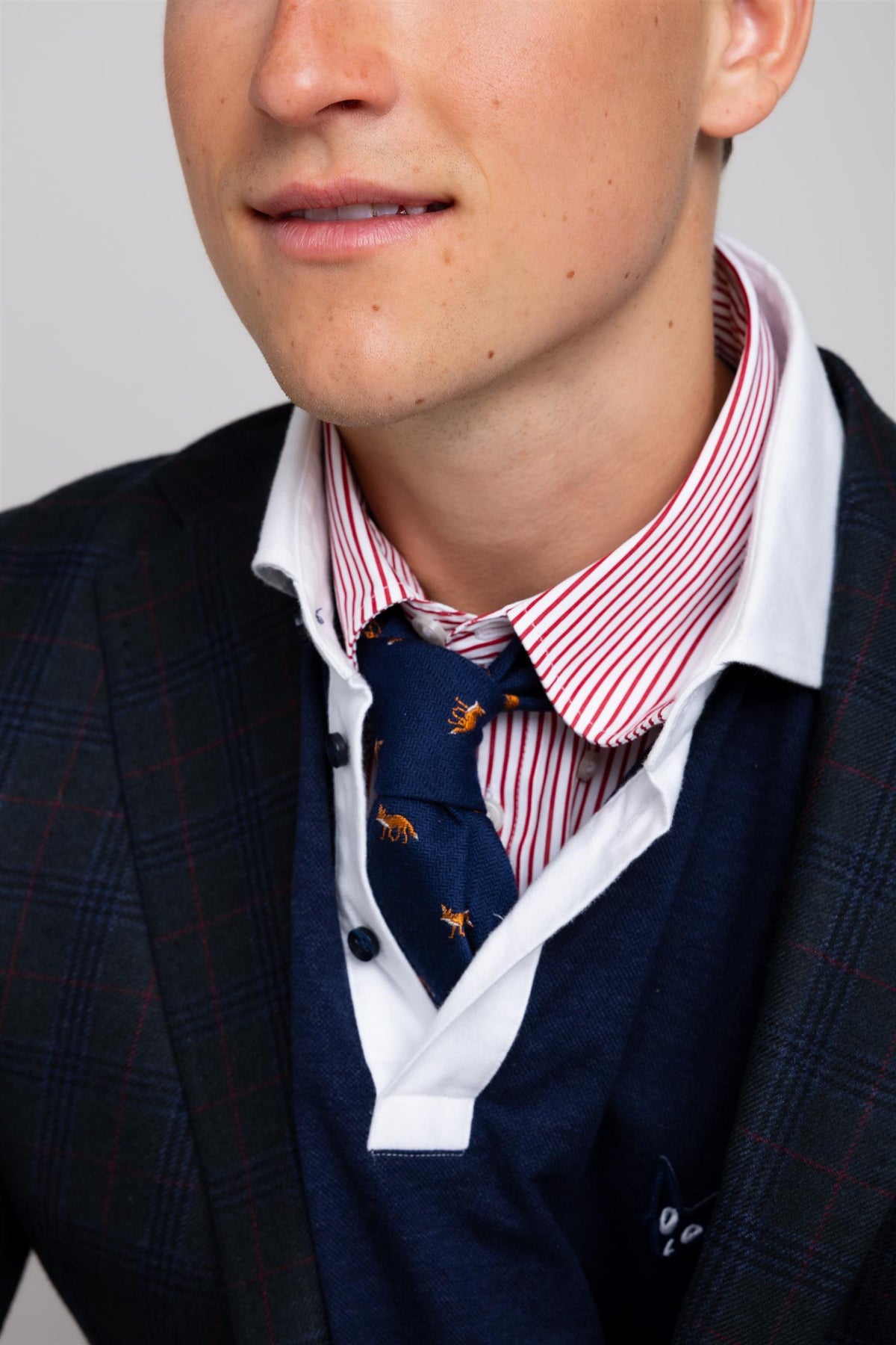 Aiden SB Blazer Navy Green Check