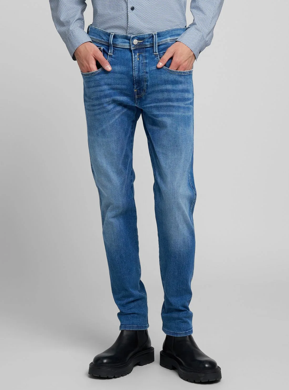 Anbass Power Stretch Slimfit Denim Dark Indigo