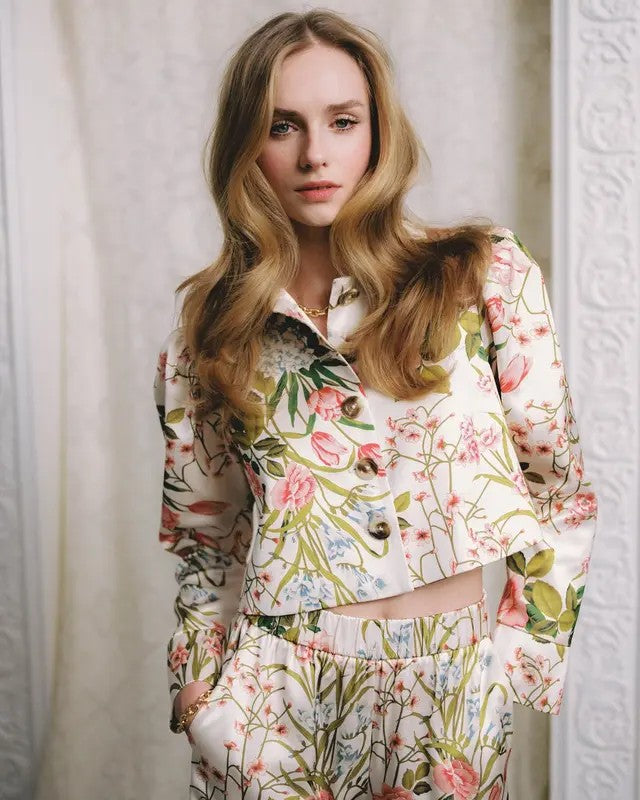 Tailored Satin Jacket PF25 Flower Fields