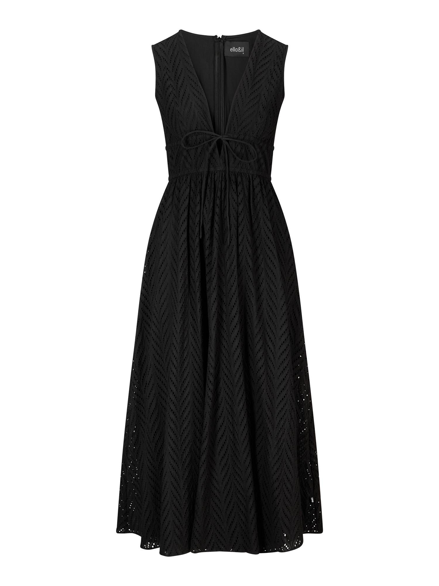 Kathy Herringbone Dress Black