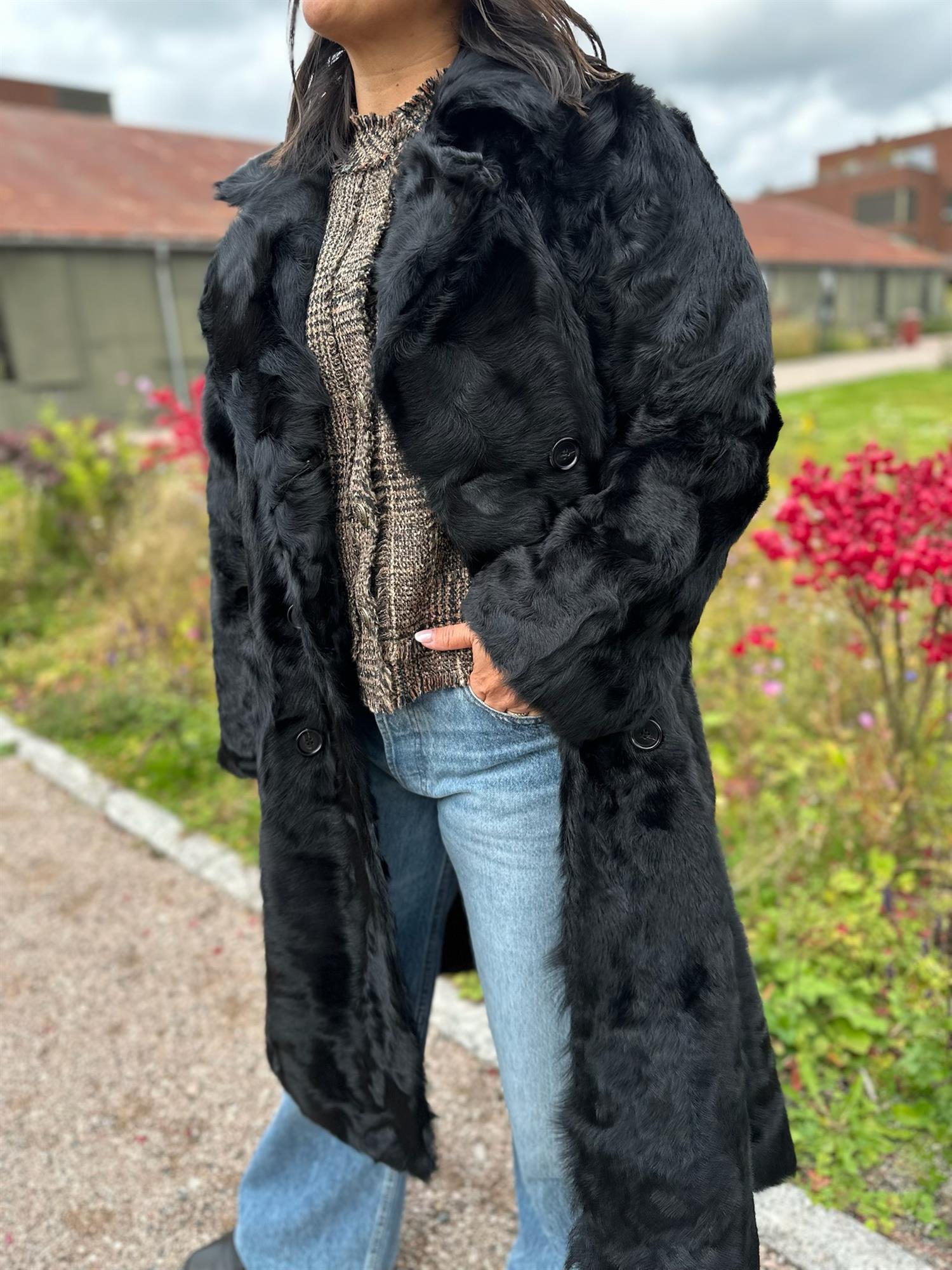 Vienna Leather Coat Black