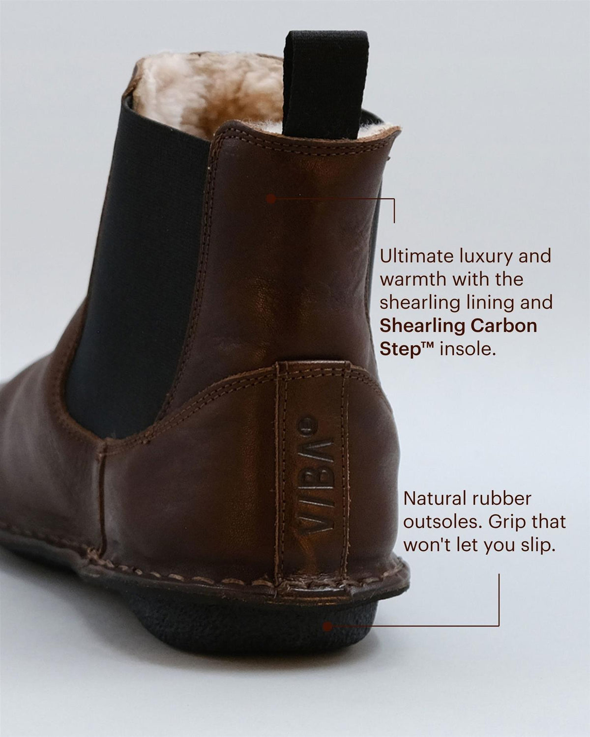 Viba Helsinki Shearling Trek Cocoa brown