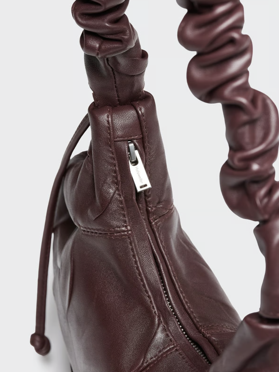 Leni Cocoon Leather Bag Burgundy