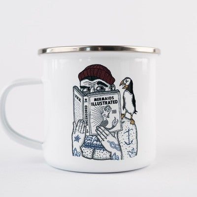 Uncensored Enamel Mug White