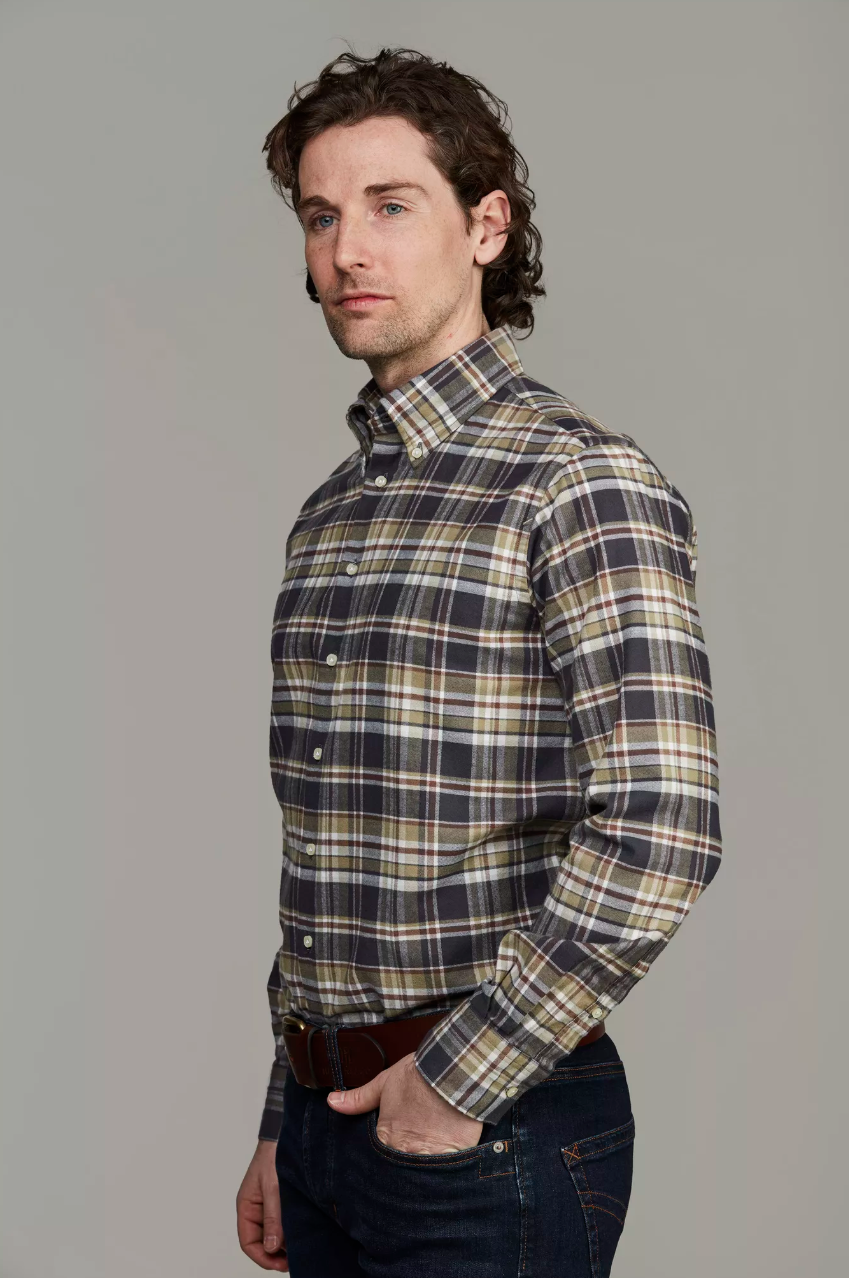 Twill Flanel Shirt Green