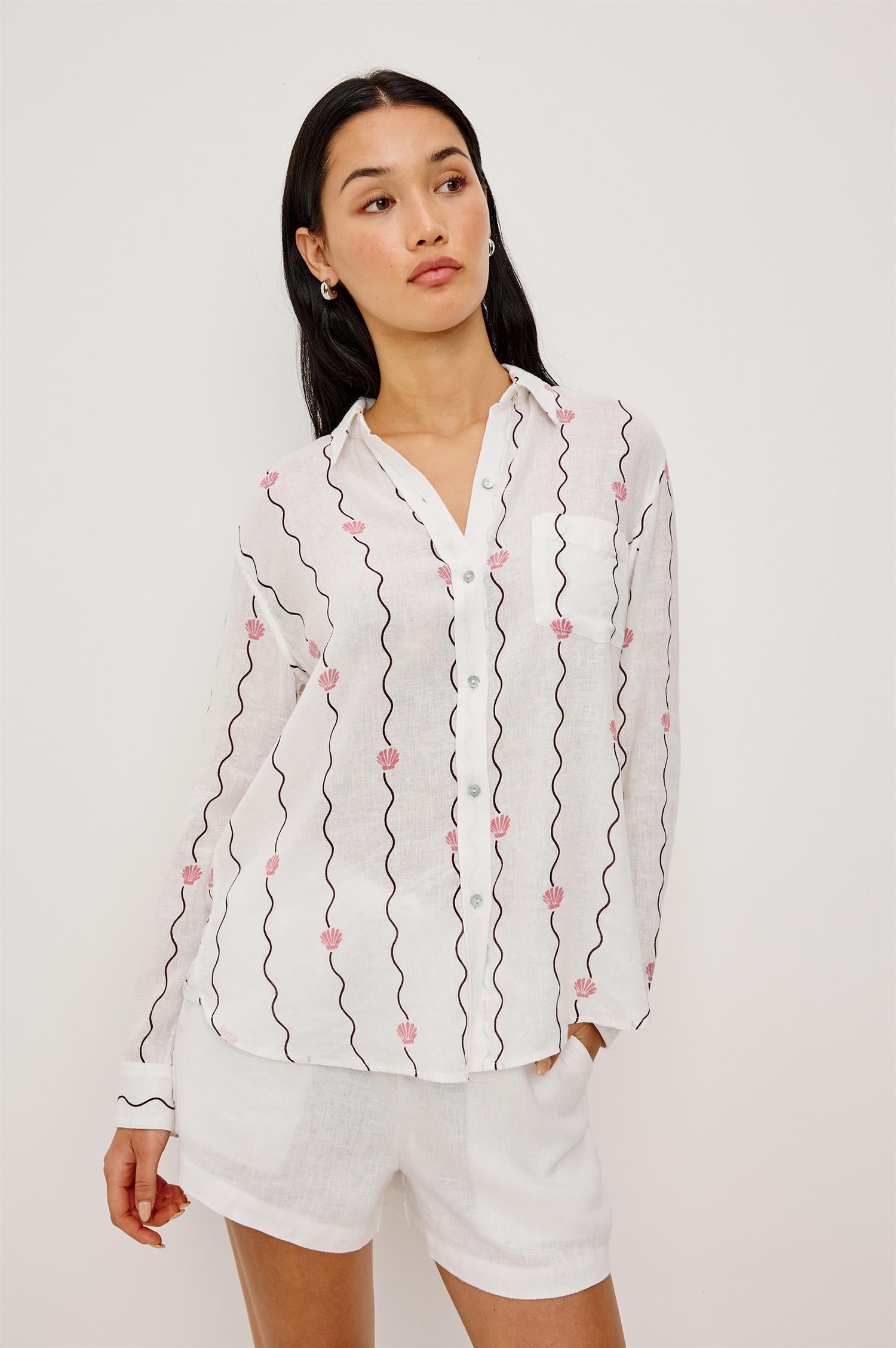 Charli Shirt Striped Seashells