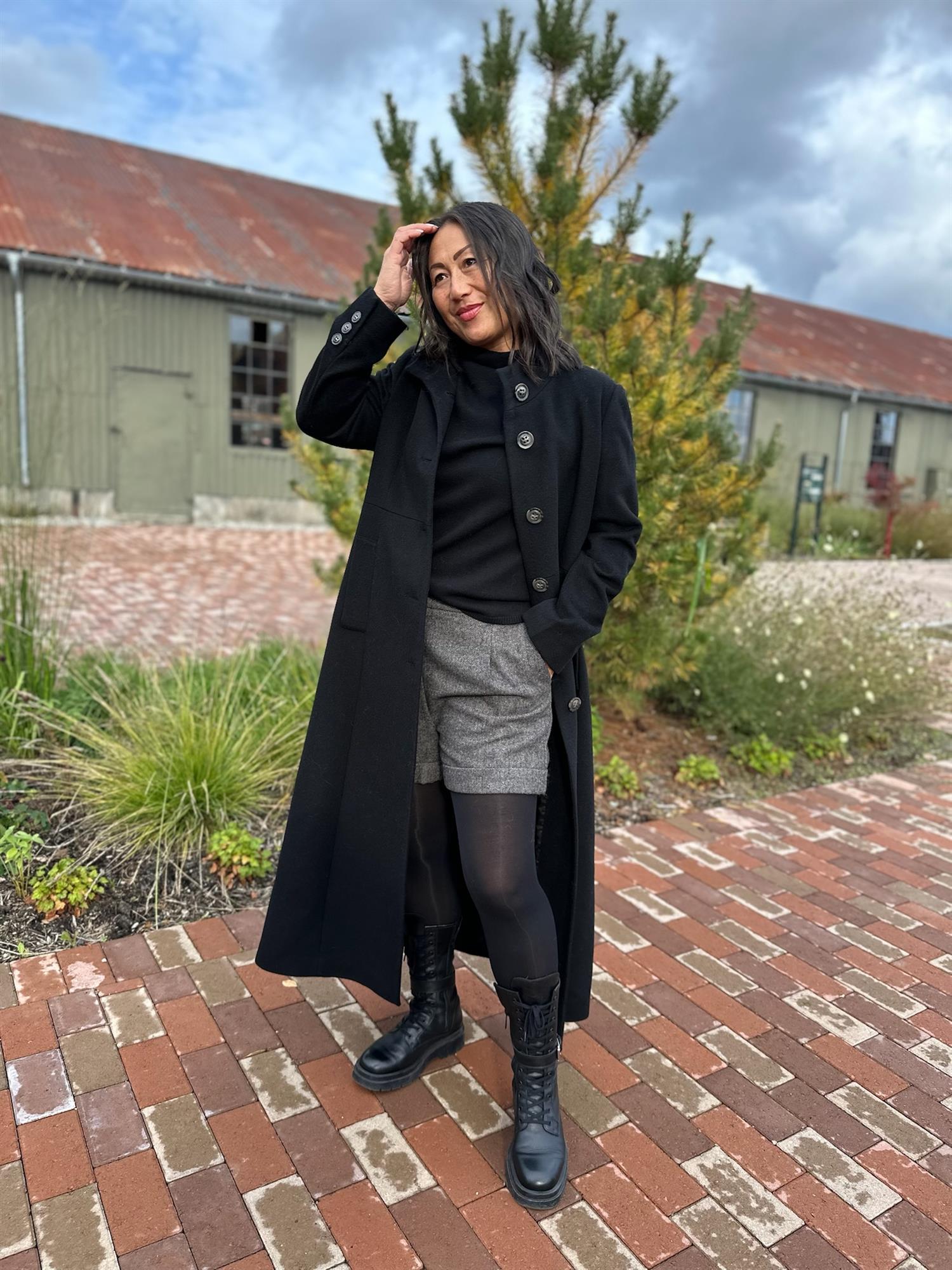 Cashmere Coat W New Parker X Long Ebony Black