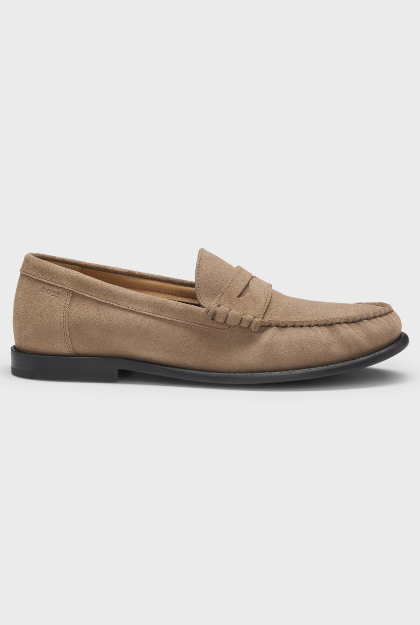 Tevan Suede Moccasins Beige