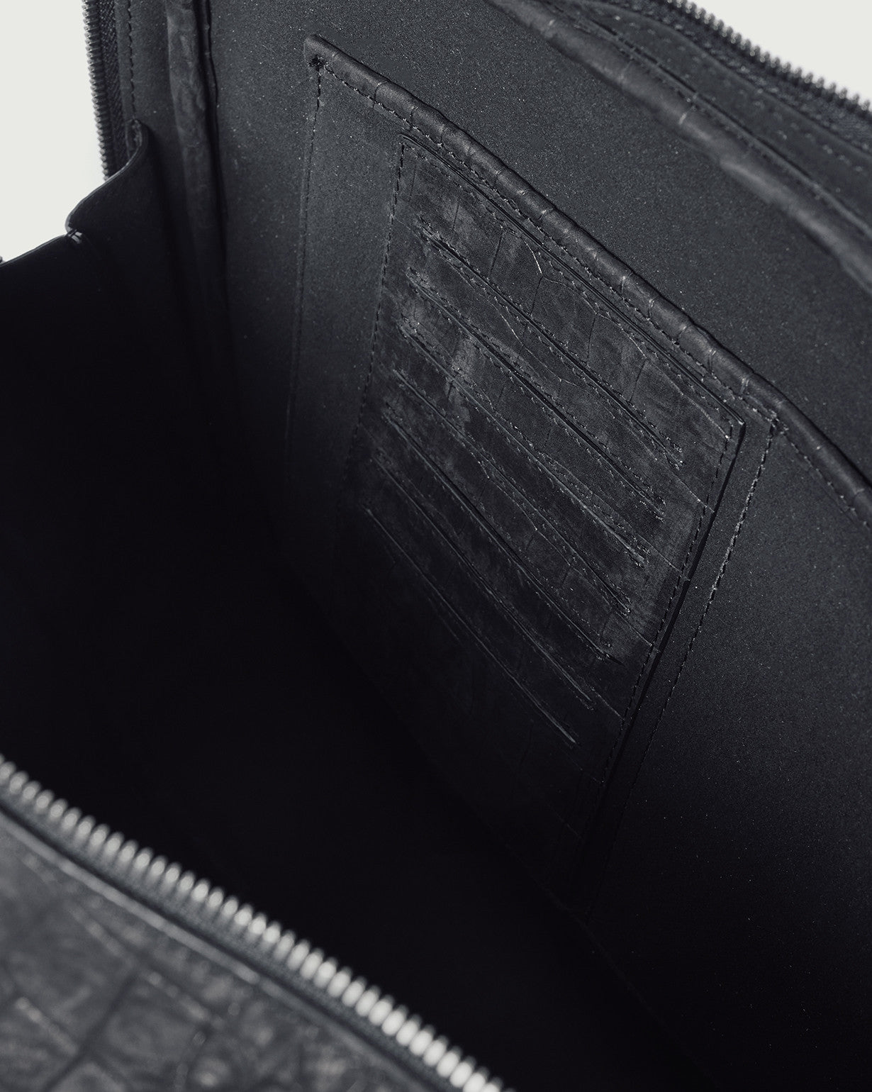 Cocco Nabuk slim nubuck leather business bag Black