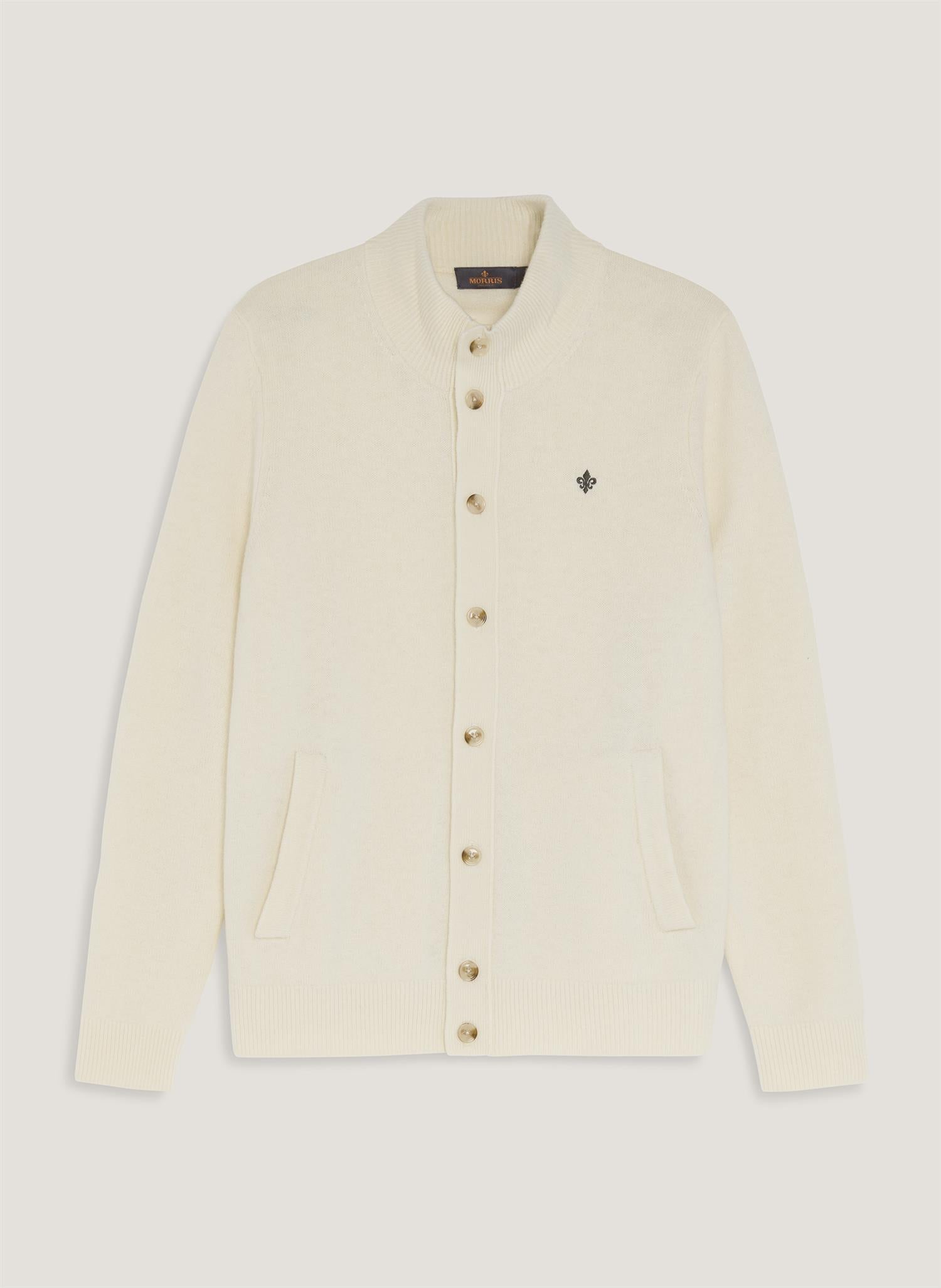 Hertford Button Cardigan Off White