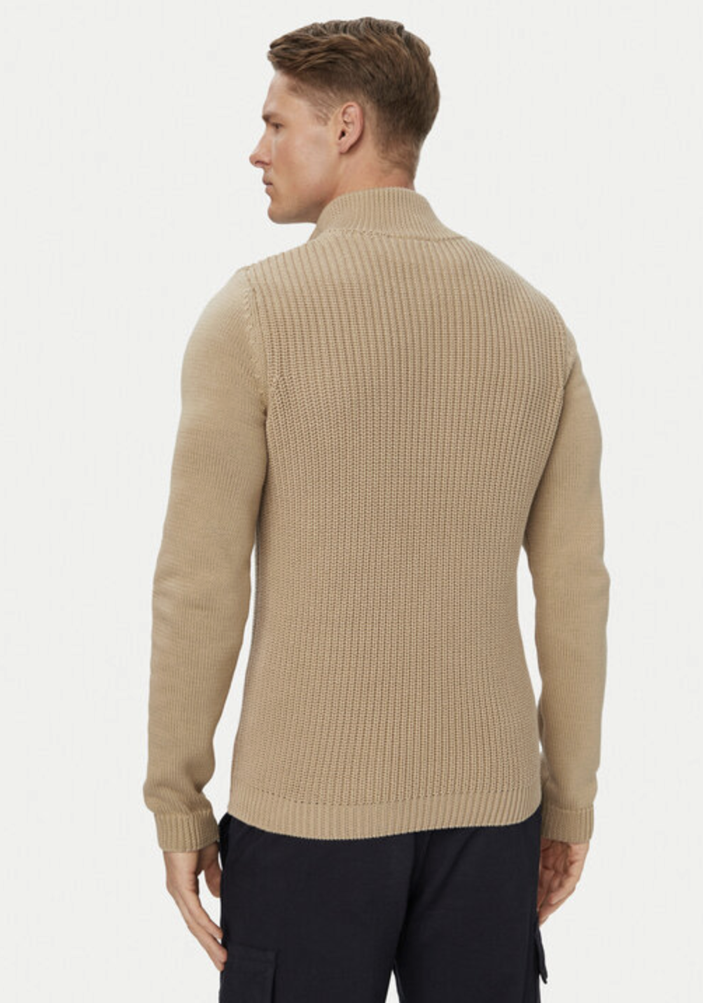 Turtlneck Jumper With Buttons Hazelnut