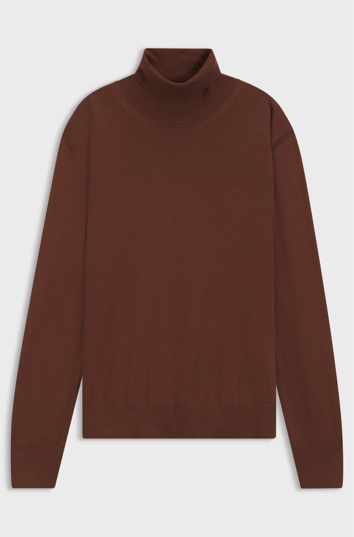 Musso Rollneck Sweater In Extra Fine Merino Wool Orange