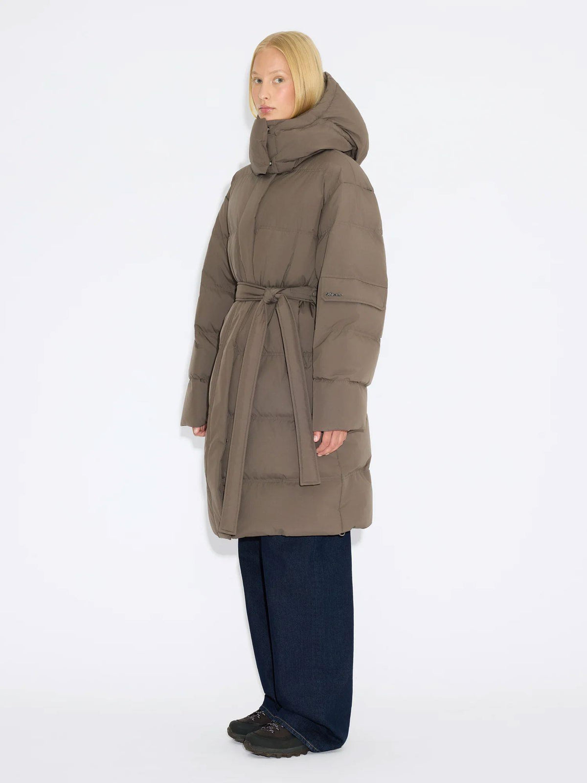 Steilia Ripstop Down Coat Taupe