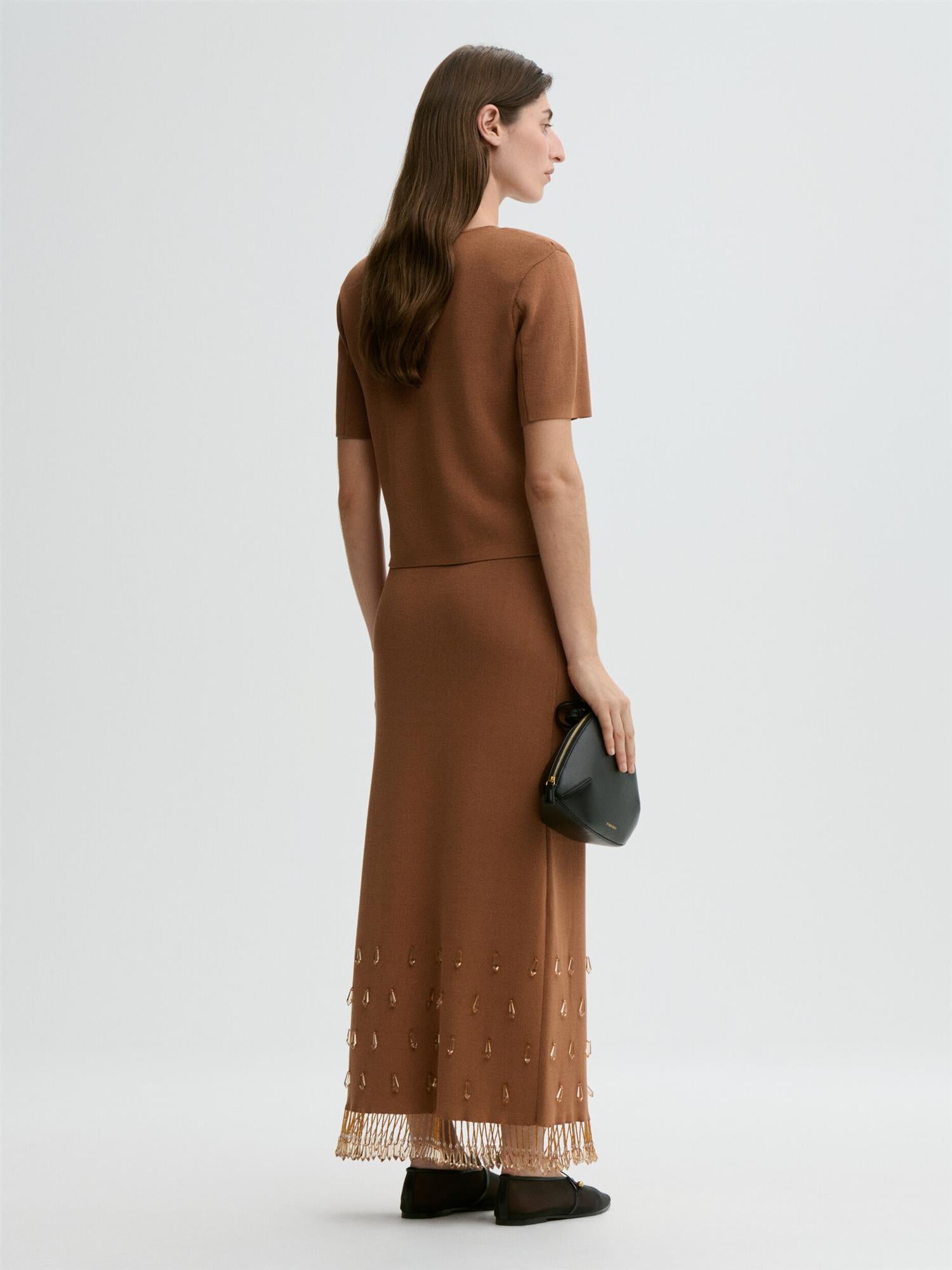 Amber Knit SS Latte Brown