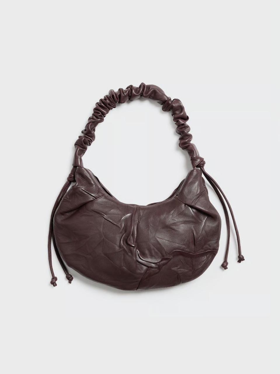 Leni Cocoon Leather Bag Burgundy