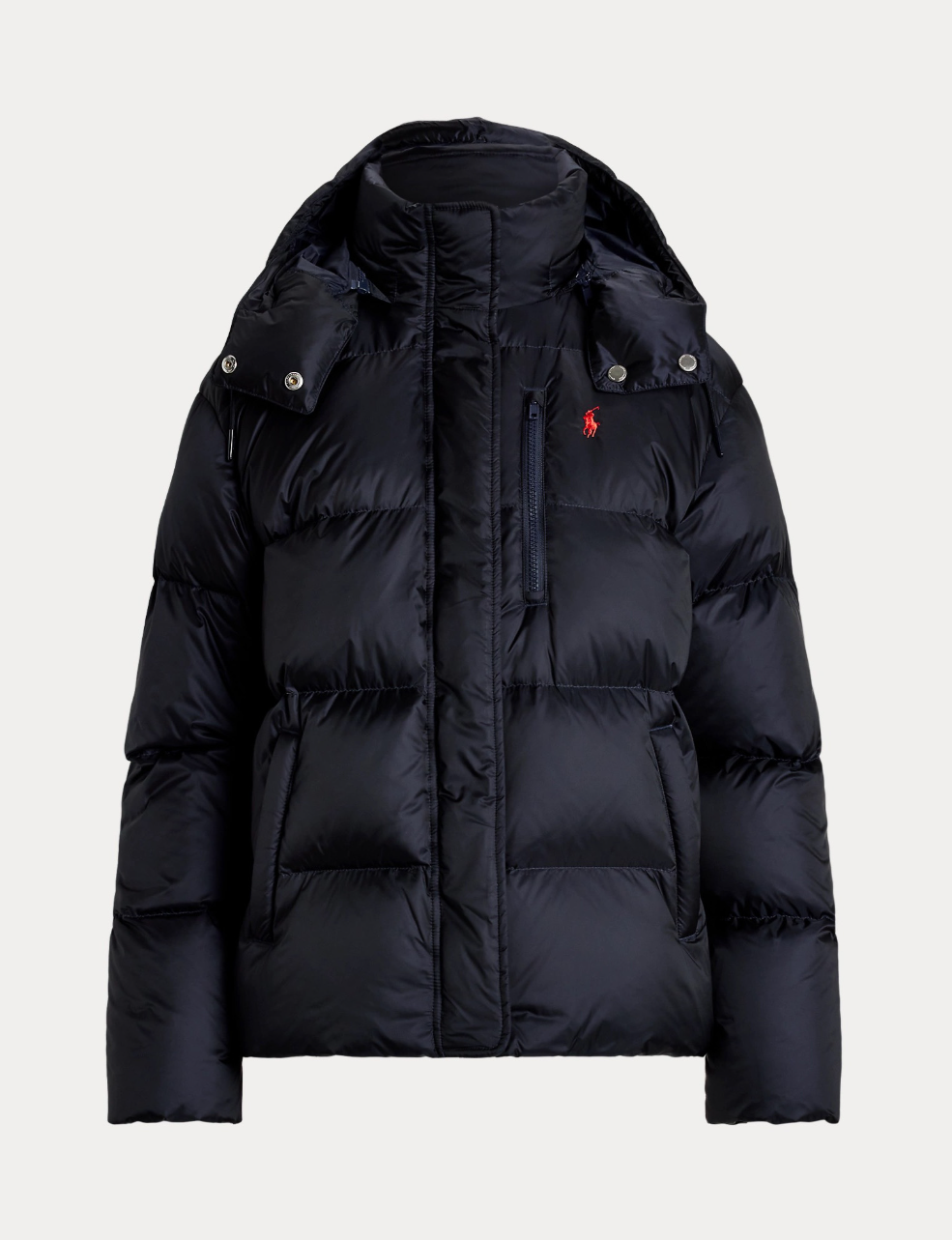 Water Repellent Quilted Down Jacket Navy