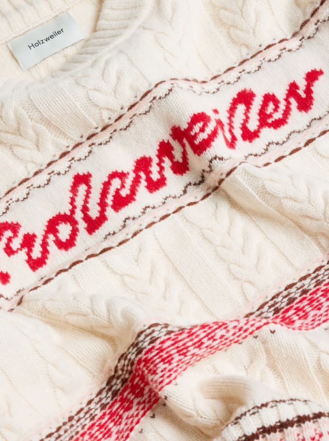 W Holzweiler Logo Crew Red Mix