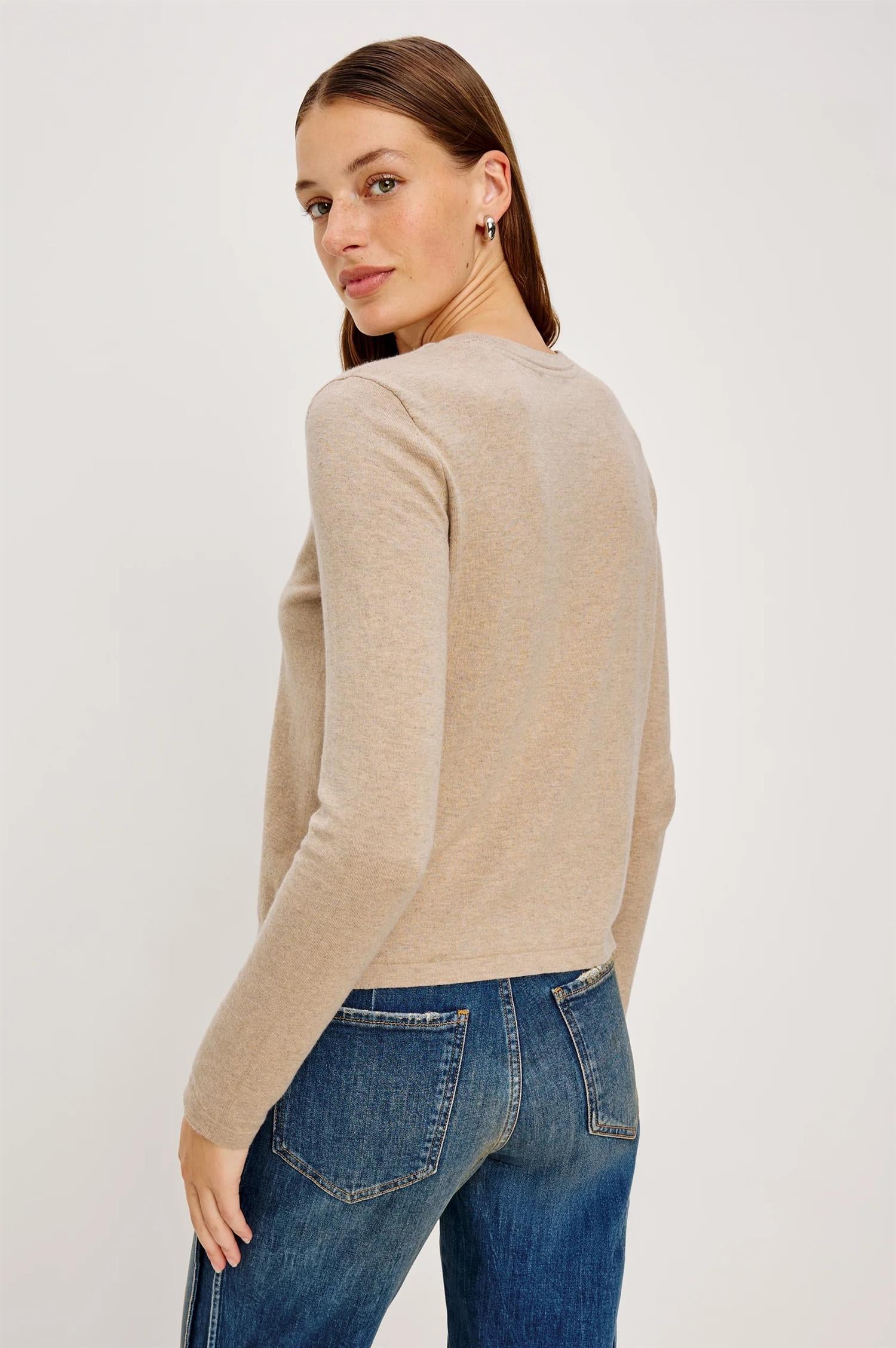 Cotton Cash l/s Tee Heather Oat