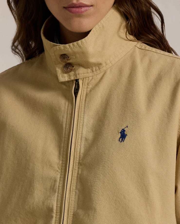 COTTON CANVAS JACKET-VINTAGE KHAKI