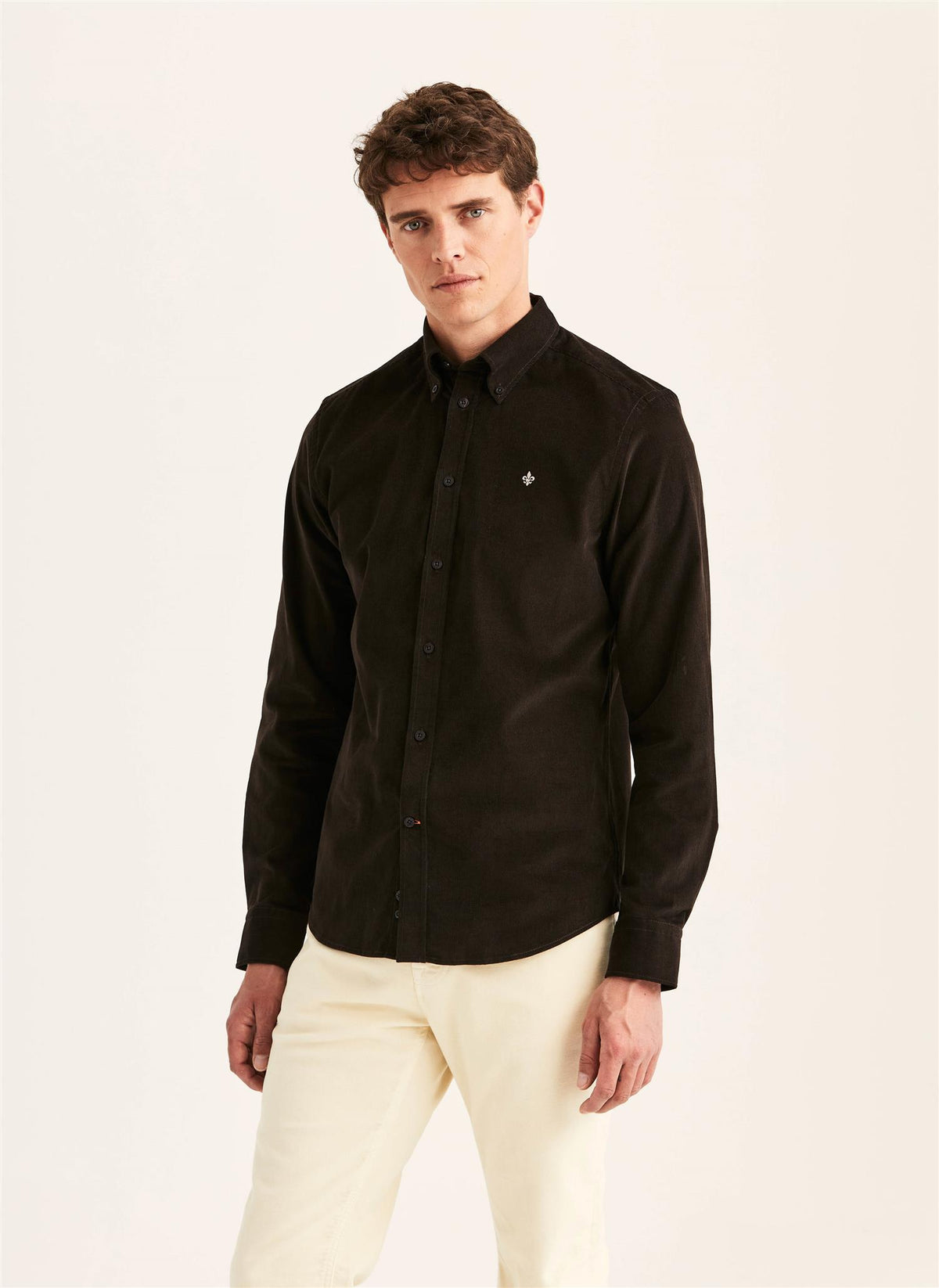 Douglas Cord Shirt-Slim Fit Brown