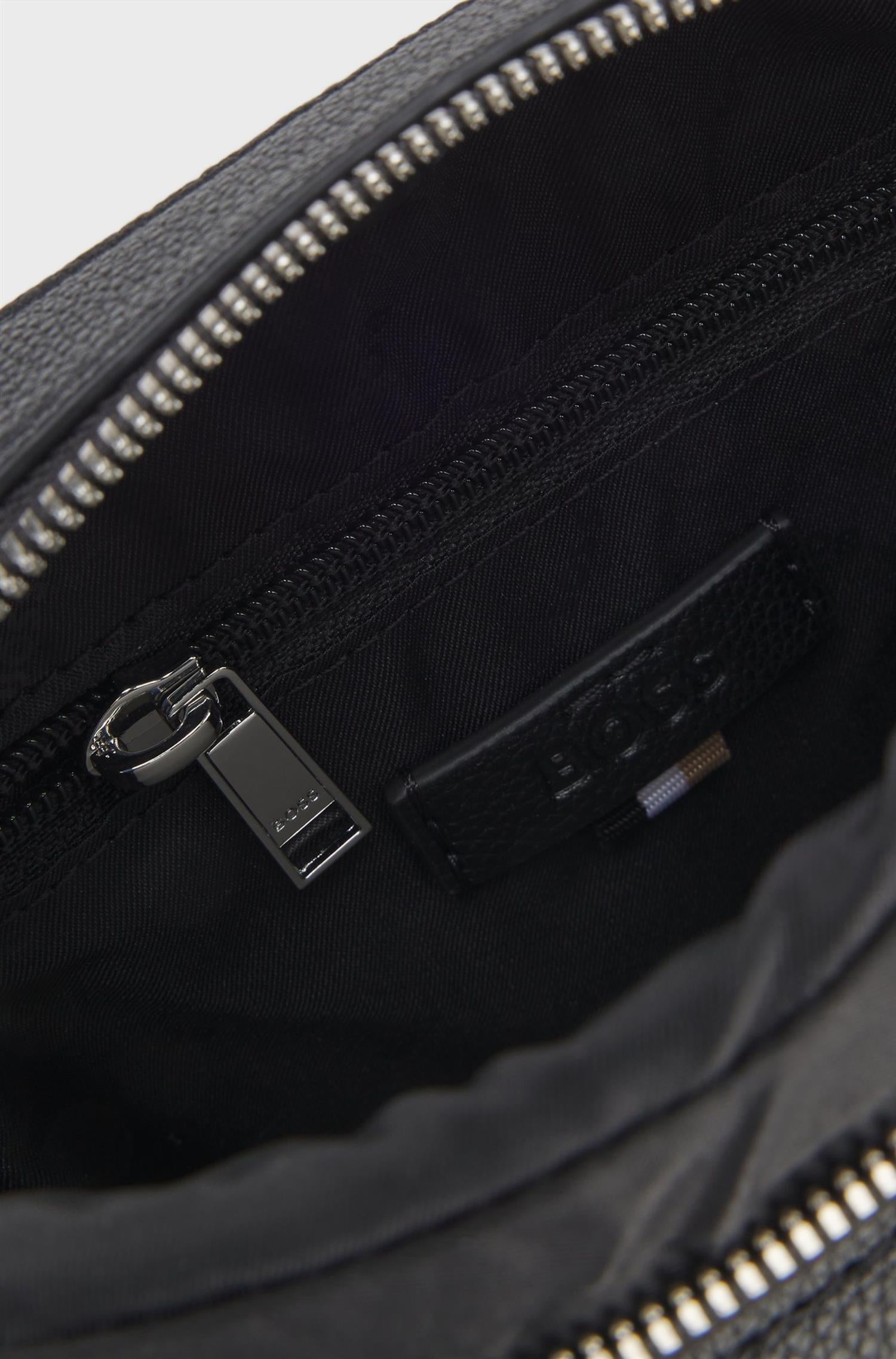 Ray S Zip Grained Faux Leather Reporter Bag
