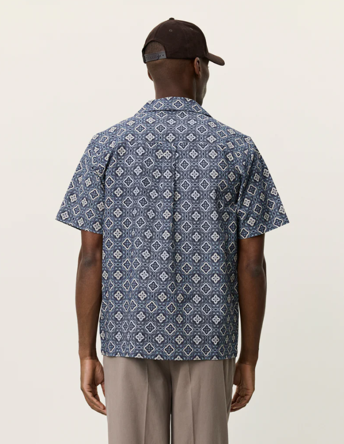 Lukas Arabesque AOP SS Shirt Blue Fog
