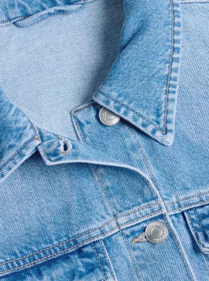 W Cropped Denim Jacket Lt Blue