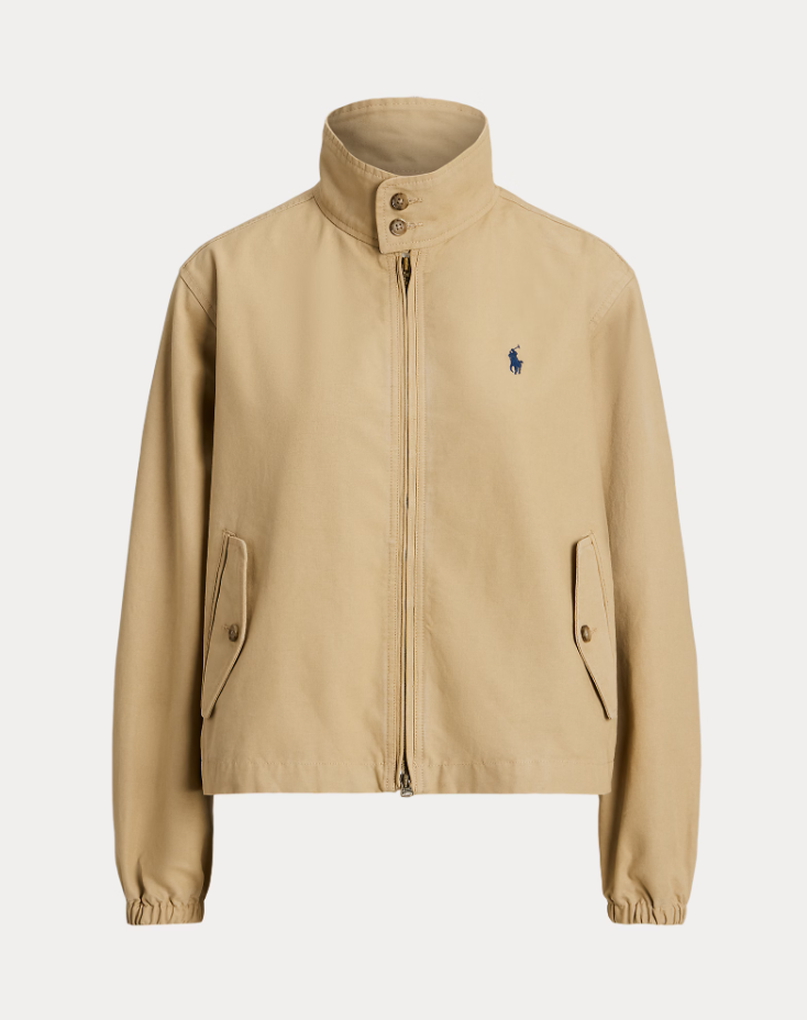 COTTON CANVAS JACKET-VINTAGE KHAKI