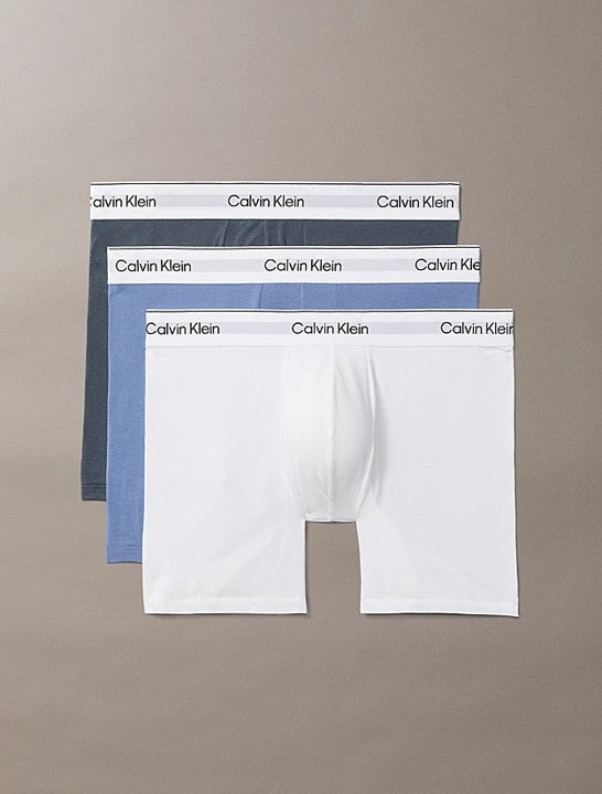 Boxer Brief 3PK White/ Blue / Turbulence
