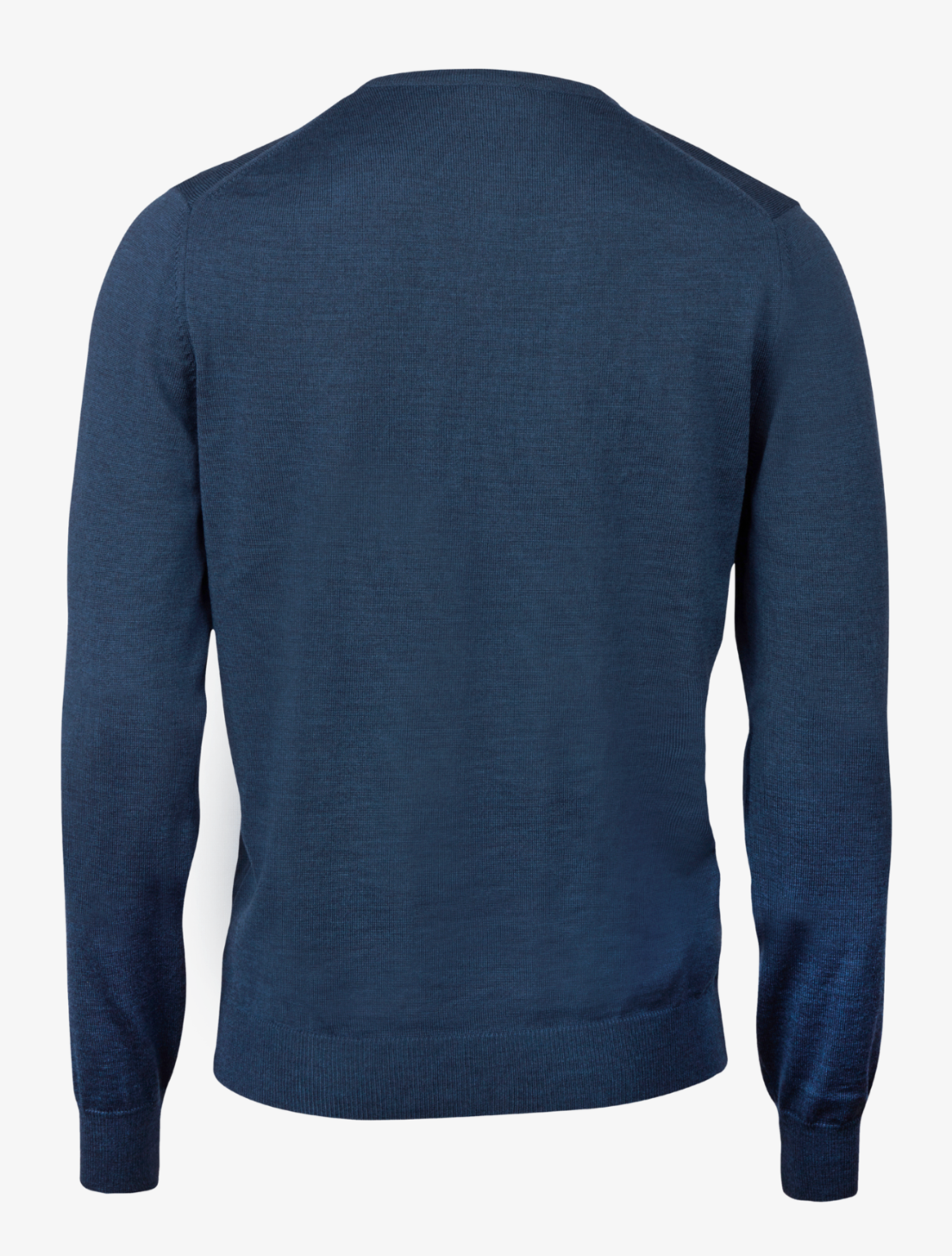 Pullover Knitted V-Neck Merino Wool Dark Blue