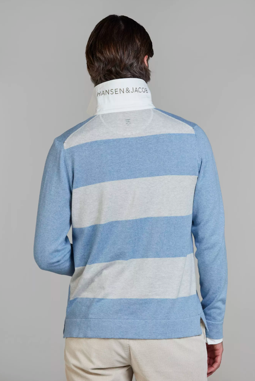 Rugger Style Knit Blue